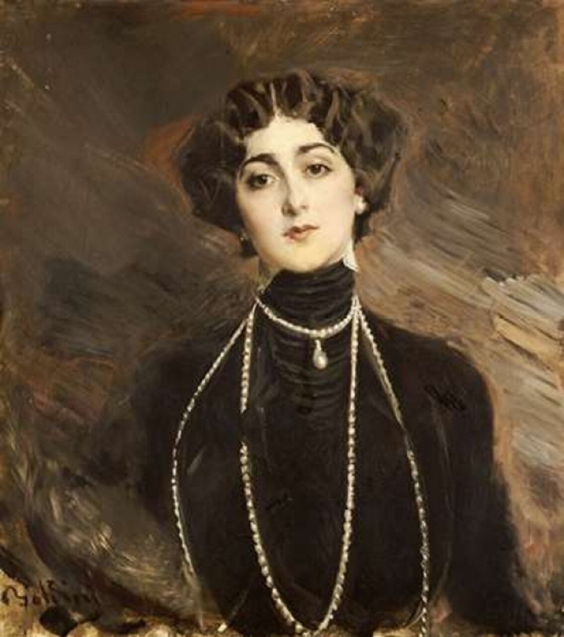 Portrait of Lina Cavalieri Poster Print by Giovanni Boldini - Item # VARPDX265955